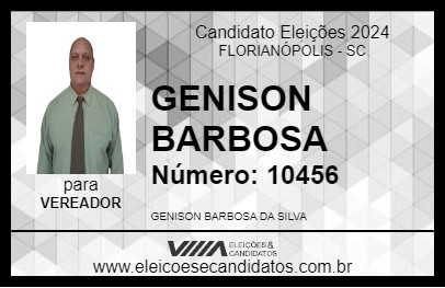 Candidato GENISON BARBOSA 2024 - FLORIANÓPOLIS - Eleições