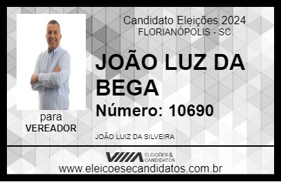 Candidato JOÃO LUIZ DA BEGA 2024 - FLORIANÓPOLIS - Eleições