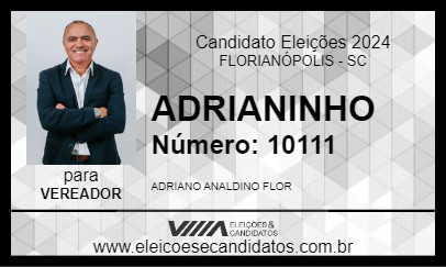 Candidato ADRIANINHO 2024 - FLORIANÓPOLIS - Eleições