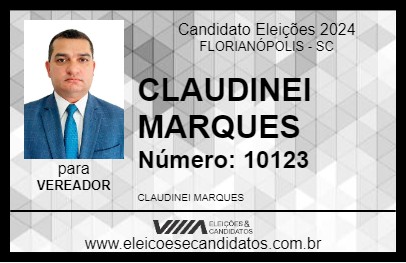 Candidato CLAUDINEI MARQUES 2024 - FLORIANÓPOLIS - Eleições