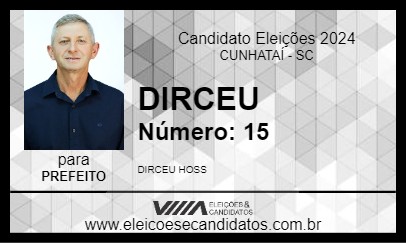 Candidato DIRCEU 2024 - CUNHATAÍ - Eleições