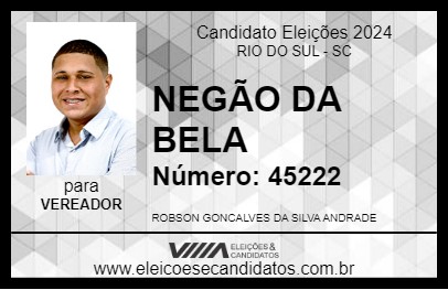 Candidato NEGÃO DA BELA 2024 - RIO DO SUL - Eleições