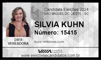 Candidato SILVIA KUHN 2024 - SÃO MIGUEL DO OESTE - Eleições