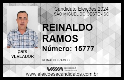 Candidato REINALDO RAMOS 2024 - SÃO MIGUEL DO OESTE - Eleições