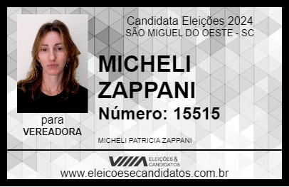 Candidato MICHELI ZAPPANI 2024 - SÃO MIGUEL DO OESTE - Eleições