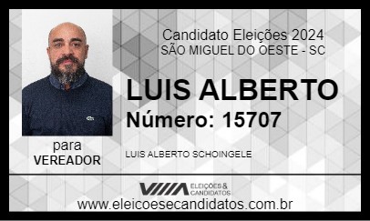 Candidato LUIS ALBERTO 2024 - SÃO MIGUEL DO OESTE - Eleições