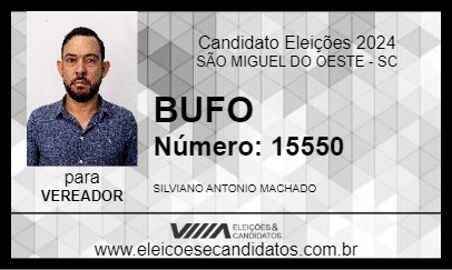 Candidato BUFO 2024 - SÃO MIGUEL DO OESTE - Eleições