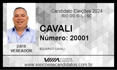 Candidato CAVALI 2024 - RIO DO SUL - Eleições