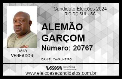 Candidato ALEMÃO GARÇOM 2024 - RIO DO SUL - Eleições