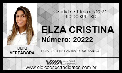 Candidato ELZA CRISTINA 2024 - RIO DO SUL - Eleições