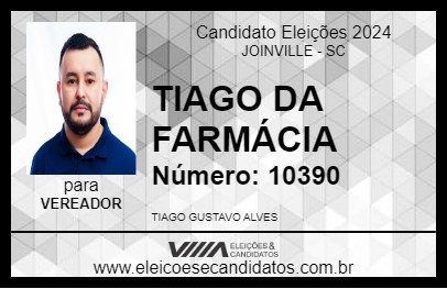 Candidato TIAGO DA FARMÁCIA 2024 - JOINVILLE - Eleições