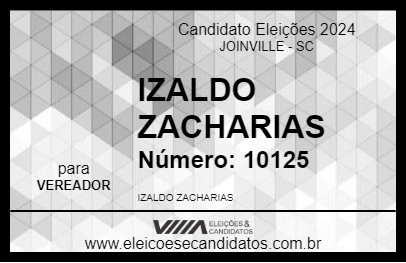 Candidato IZALDO ZACHARIAS 2024 - JOINVILLE - Eleições