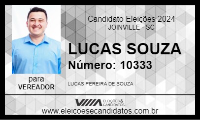 Candidato LUCAS SOUZA 2024 - JOINVILLE - Eleições