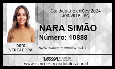 Candidato NARA SIMÃO 2024 - JOINVILLE - Eleições