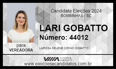 Candidato LARI GOBATTO 2024 - BOMBINHAS - Eleições