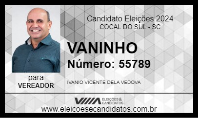 Candidato VANINHO 2024 - COCAL DO SUL - Eleições