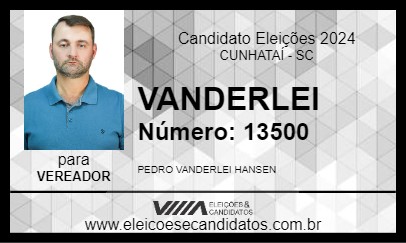 Candidato VANDERLEI 2024 - CUNHATAÍ - Eleições