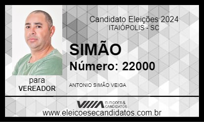 Candidato SIMÃO 2024 - ITAIÓPOLIS - Eleições