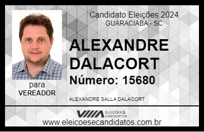 Candidato ALEXANDRE DALACORT 2024 - GUARACIABA - Eleições