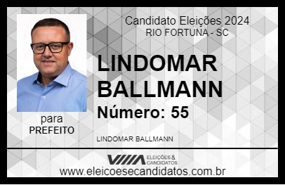 Candidato LINDOMAR BALLMANN 2024 - RIO FORTUNA - Eleições