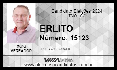 Candidato ERLITO 2024 - TAIÓ - Eleições