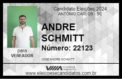 Candidato ANDRE SCHMITT 2024 - ANTÔNIO CARLOS - Eleições