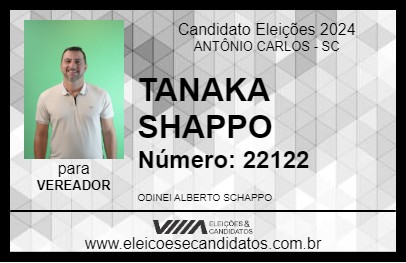 Candidato TANAKA SHAPPO 2024 - ANTÔNIO CARLOS - Eleições