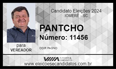 Candidato PANTCHO 2024 - IOMERÊ - Eleições