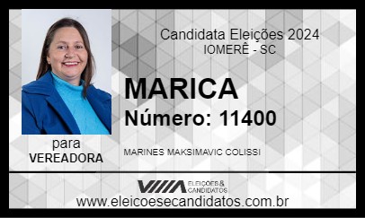 Candidato MARICA 2024 - IOMERÊ - Eleições