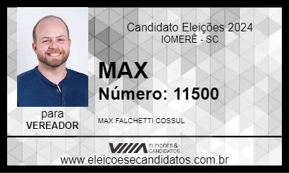 Candidato MAX 2024 - IOMERÊ - Eleições