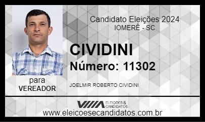 Candidato CIVIDINI 2024 - IOMERÊ - Eleições