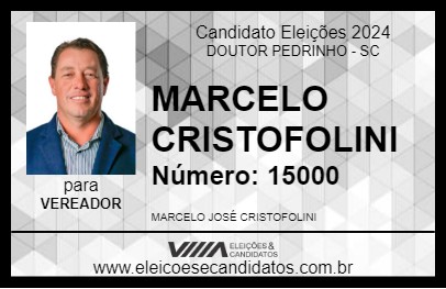 Candidato MARCELO CRISTOFOLINI 2024 - DOUTOR PEDRINHO - Eleições