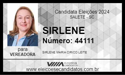 Candidato SIRLENE 2024 - SALETE - Eleições