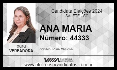 Candidato ANA MARIA 2024 - SALETE - Eleições