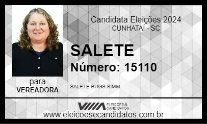 Candidato SALETE 2024 - CUNHATAÍ - Eleições