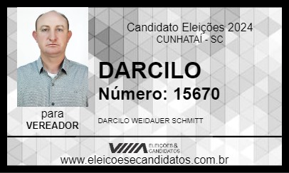 Candidato DARCILO 2024 - CUNHATAÍ - Eleições