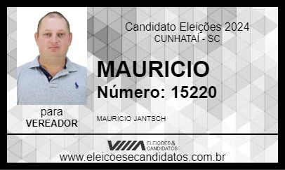 Candidato MAURICIO 2024 - CUNHATAÍ - Eleições