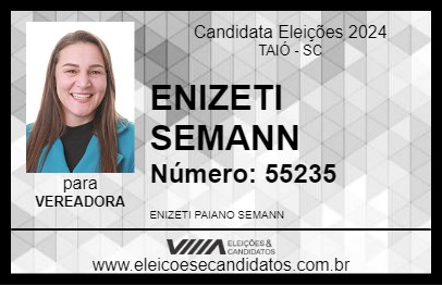 Candidato ENIZETI SEMANN 2024 - TAIÓ - Eleições