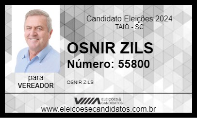 Candidato OSNIR ZILS 2024 - TAIÓ - Eleições