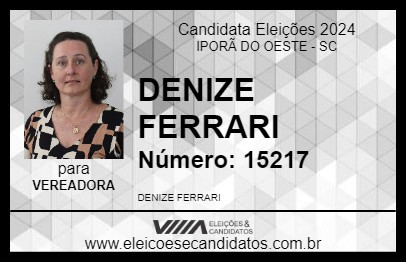 Candidato DENIZE FERRARI 2024 - IPORÃ DO OESTE - Eleições