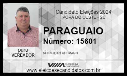 Candidato PARAGUAIO 2024 - IPORÃ DO OESTE - Eleições