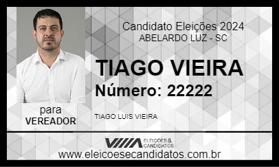 Candidato TIAGO VIEIRA 2024 - ABELARDO LUZ - Eleições