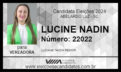 Candidato LUCIANE NADIN 2024 - ABELARDO LUZ - Eleições