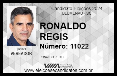 Candidato RONALDO REGIS 2024 - BLUMENAU - Eleições