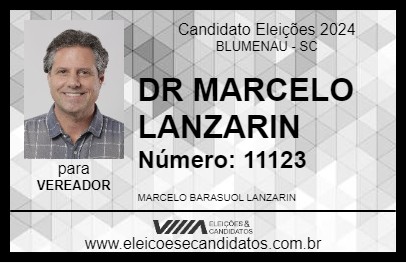 Candidato DR MARCELO LANZARIN 2024 - BLUMENAU - Eleições