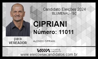 Candidato CIPRIANI 2024 - BLUMENAU - Eleições