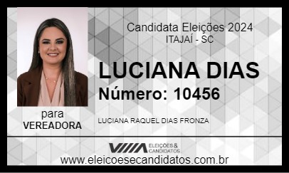 Candidato LUCIANA DIAS 2024 - ITAJAÍ - Eleições