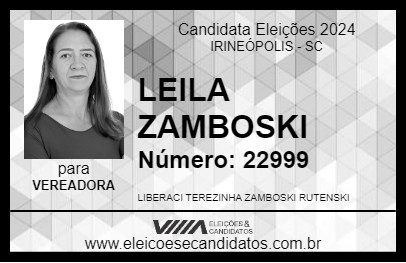 Candidato LEILA ZAMBOSKI 2024 - IRINEÓPOLIS - Eleições