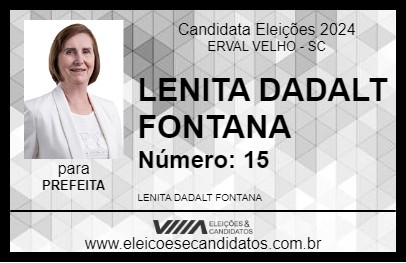 Candidato LENITA DADALT FONTANA 2024 - ERVAL VELHO - Eleições