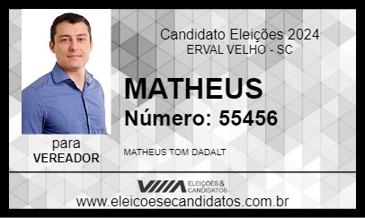 Candidato MATHEUS 2024 - ERVAL VELHO - Eleições